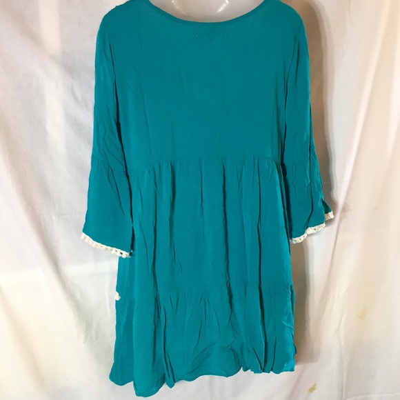 Umgee Paisley Tiered 3/4 Sleeve Baby Doll Top